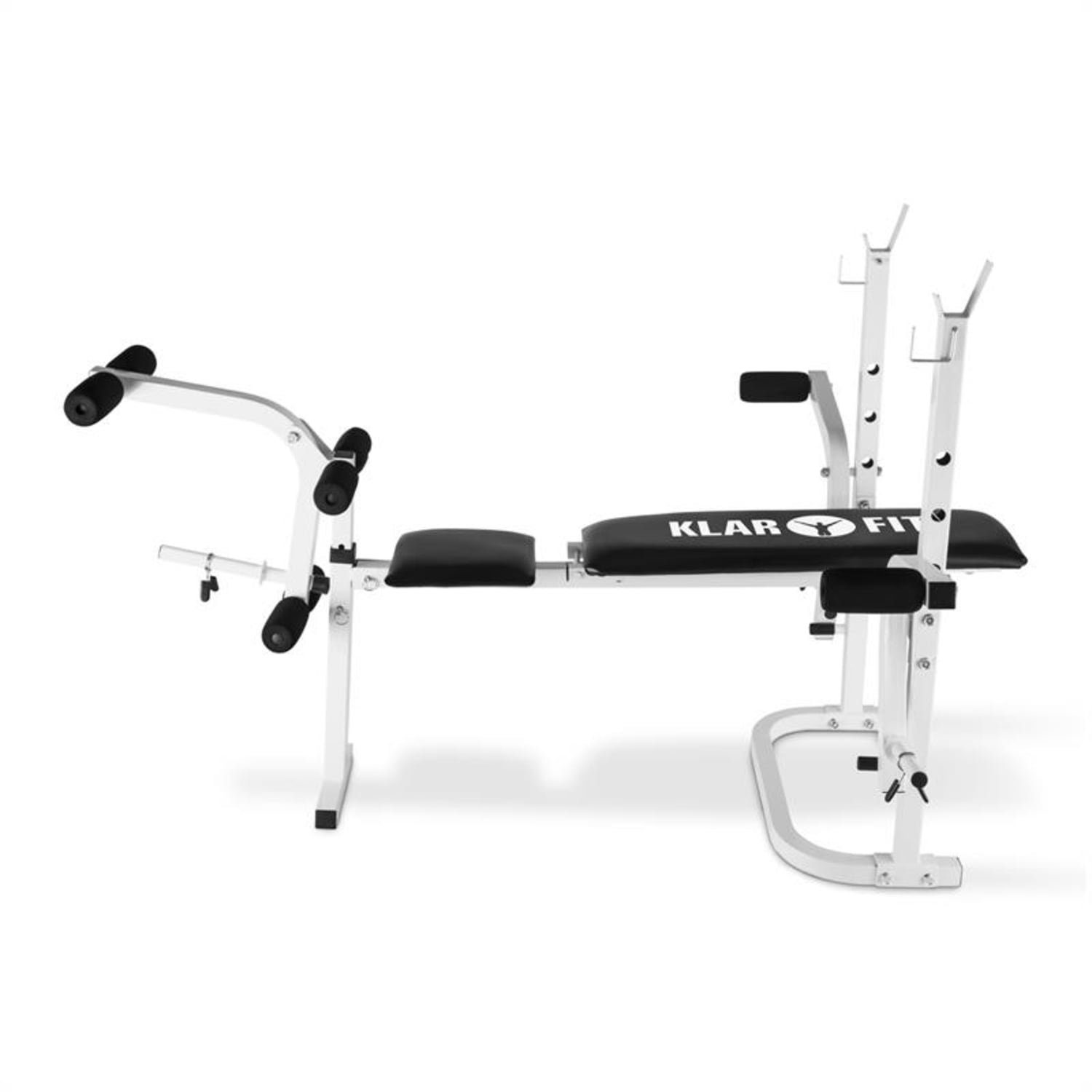 KLARFIT Trainingsbank Workout Hero, (Set, Set), klappbare Hantelbank verstellbar Langhantel Kurzhantel Bank Fitness