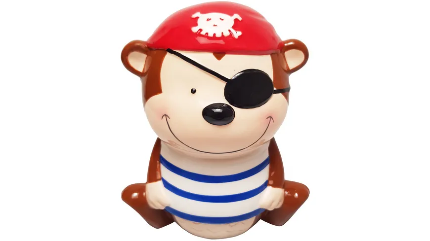 TRENDSHOP Spardose Money Monkey Pirat