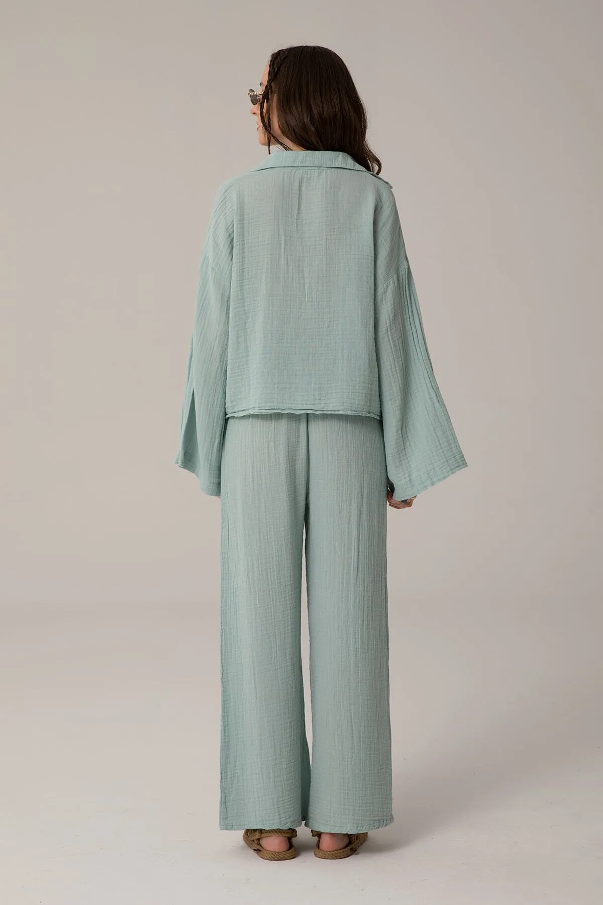 SHEISMONO  Hose - Grün - Loose