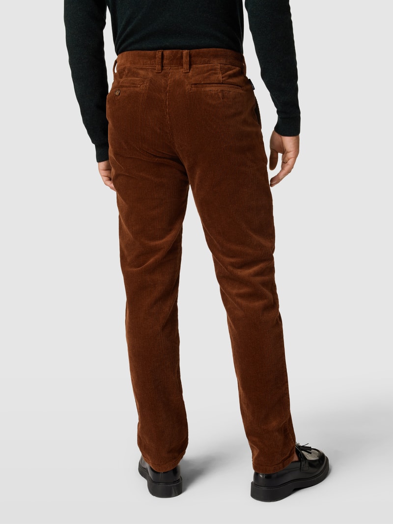 Cordhose mit Stretch-Anteil in cognac