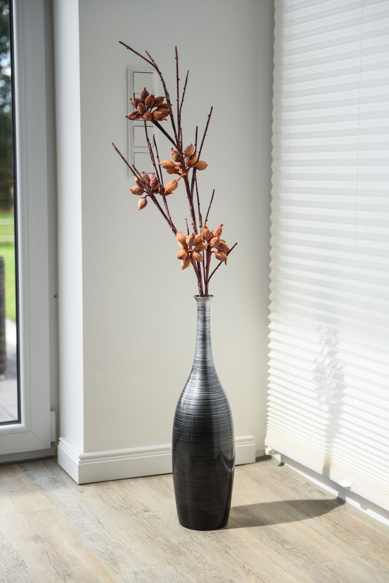 VIVANNO Bodenvase Vase Deko Bodenvase Fiberglas 