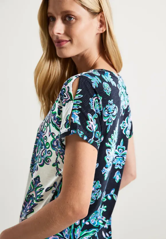 CECIL Shirt mit Ornament Print
