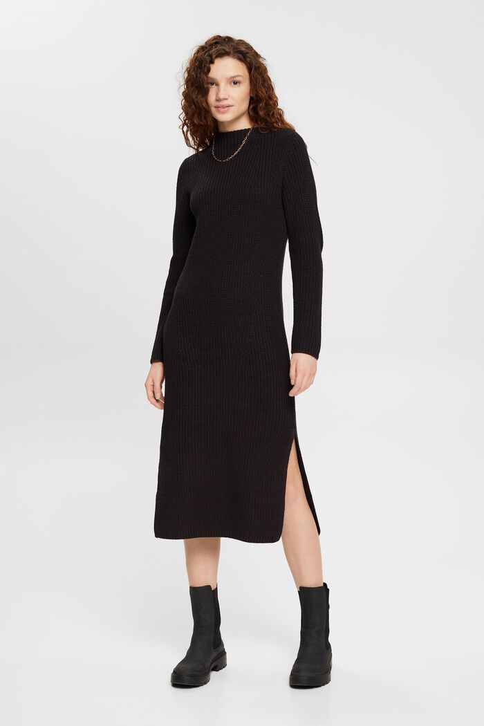 Strick-Midikleid aus Baumwollmix