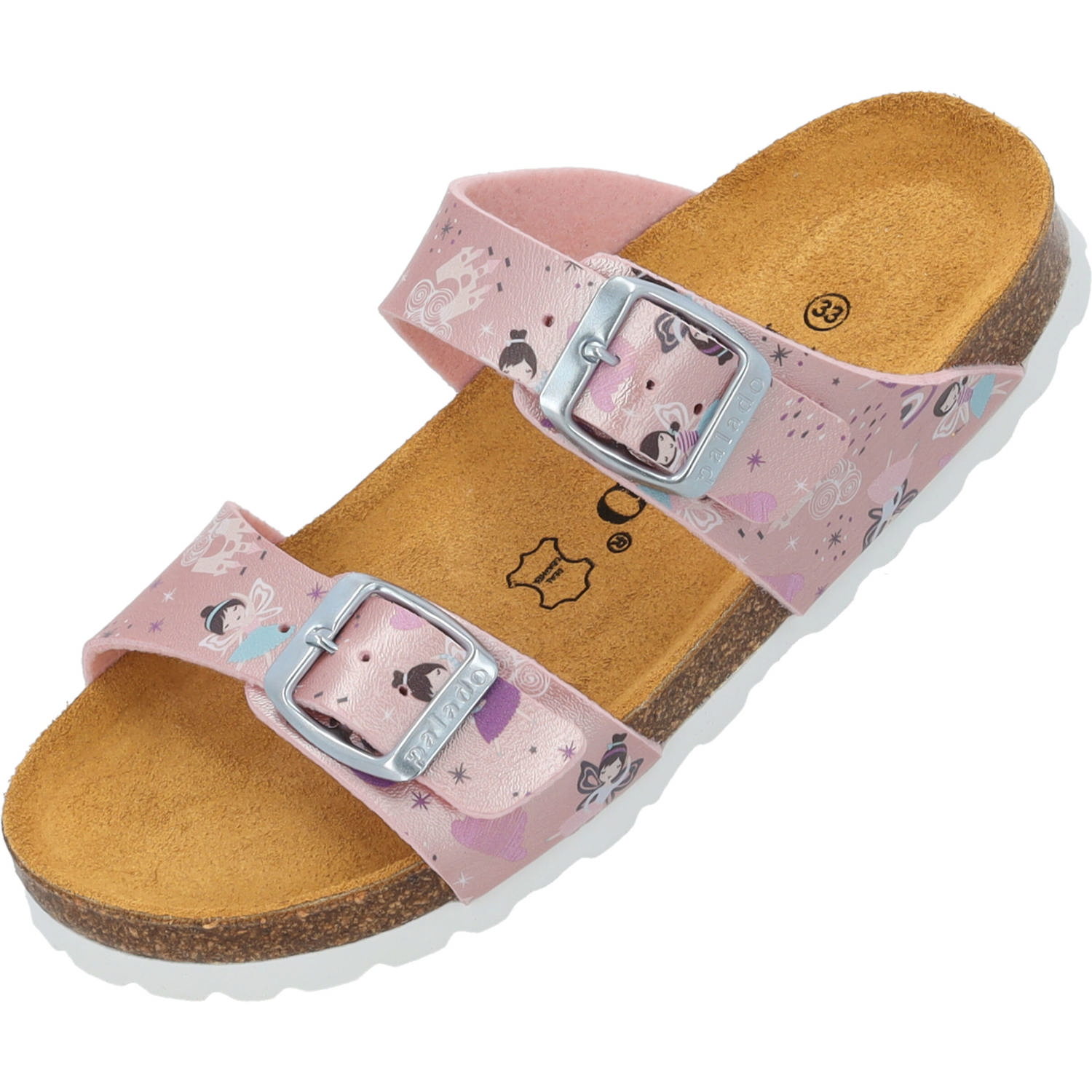 Palado Kids Samos G Print, Pantoletten, Kinder, Rosa Metallic Fairy