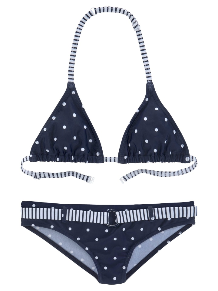 s.Oliver Triangel-Bikini in marine-weiß günstig kaufen