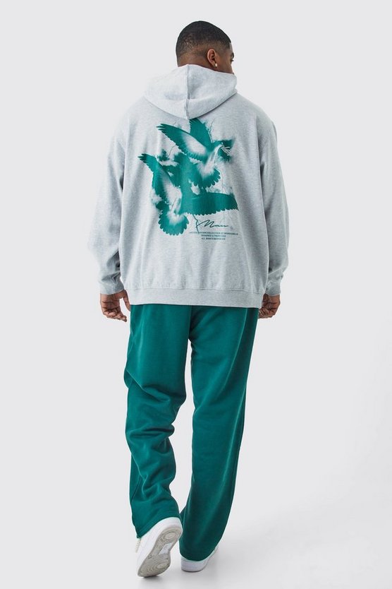 Plus Oversize Hoodie mit Print