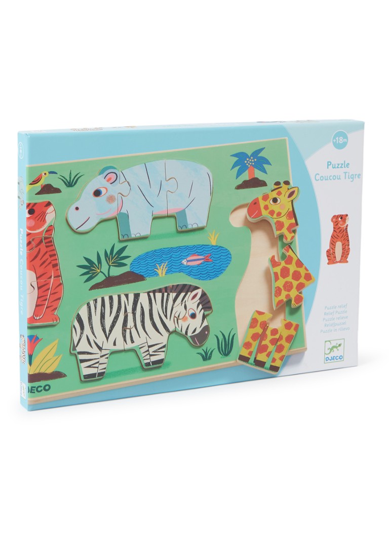 Puzzle Djeco Peekaboo Tigru, 12 piese