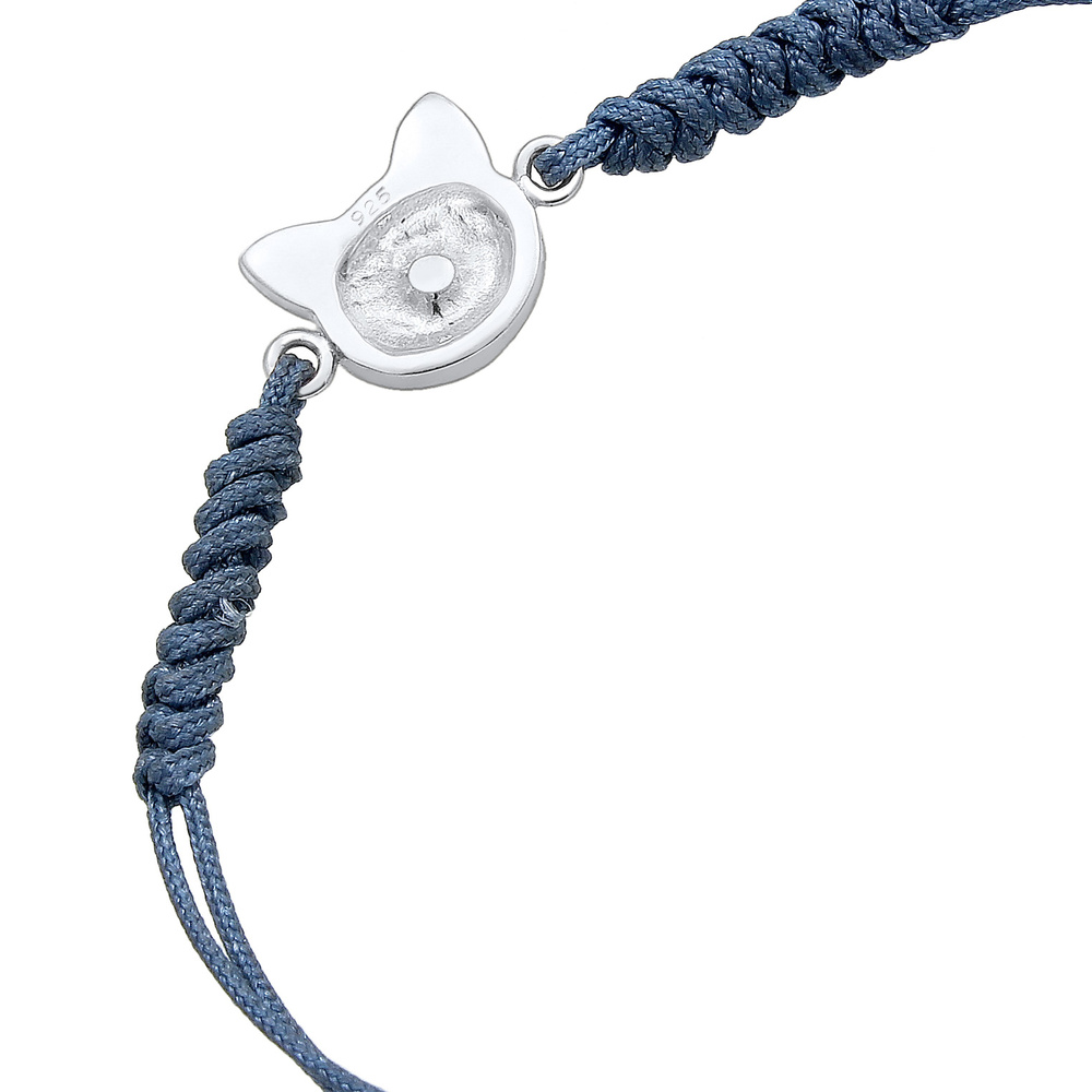 Elli Elli Bracelet Chat Animal Doux Cristaux Bracelet Femme  (925/1000) Argent Bracelet