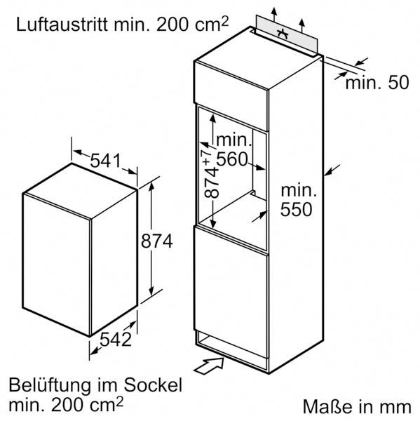 BOSCH Einbaugefrierschrank 4 GIV21VSE0, 87,4 cm hoch, 54,1 cm breit
