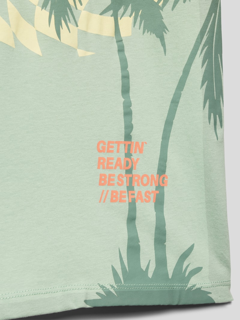 T-Shirt mit Motiv-Print in lindgrün