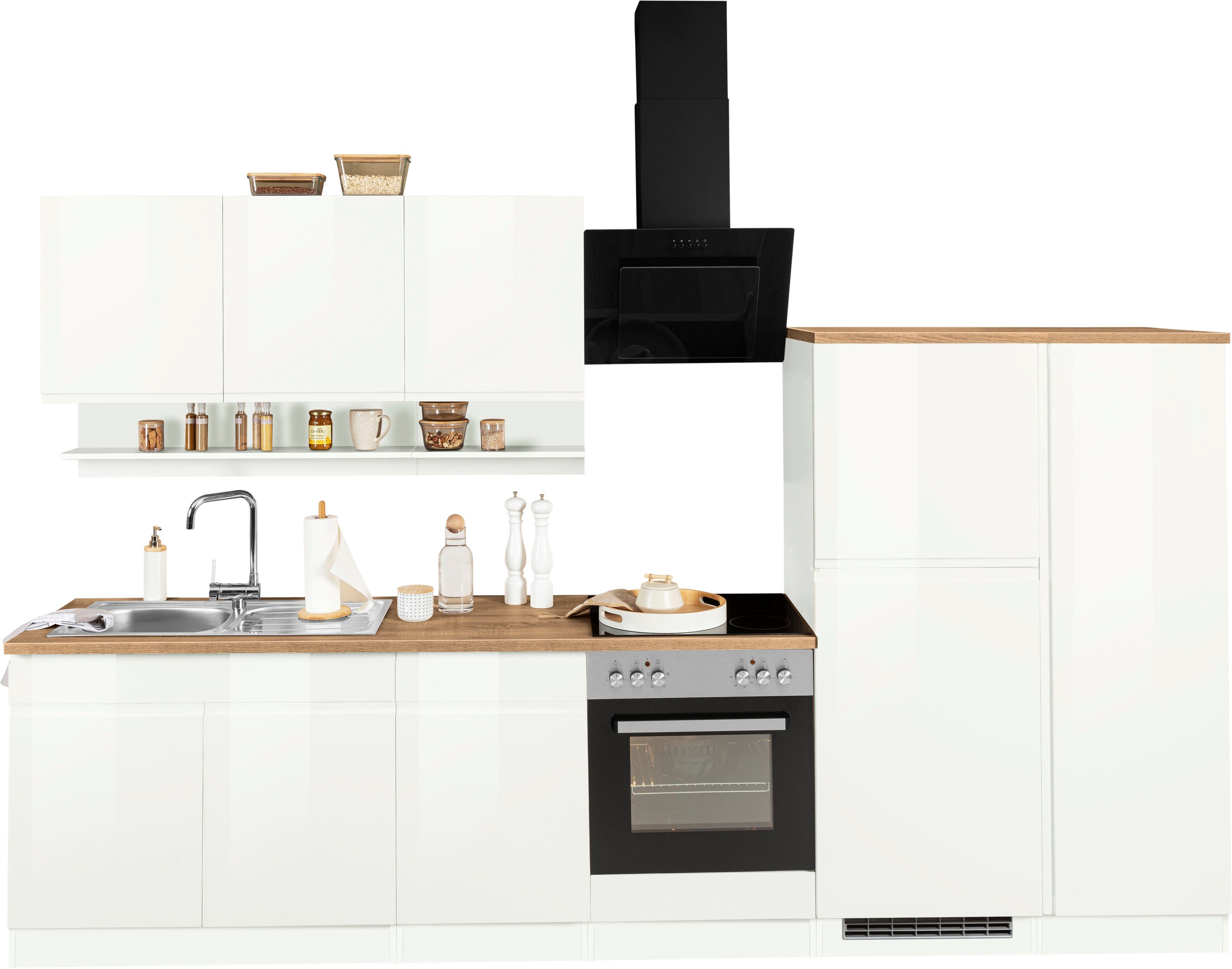 HELD MÖBEL Küche Virginia, Breite 320 cm, wahlweise mit E-Geräten