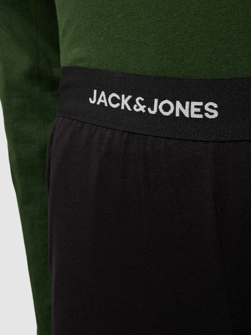 Pyjama mit Rundhalsausschnitt Modell 'BASIC LABEL' in grün
