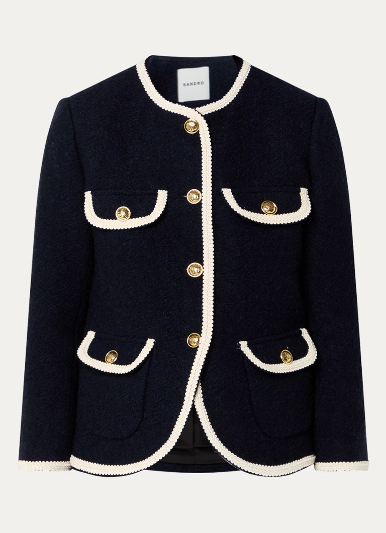Sandro Jack in alpaca wool blend with flap pockets