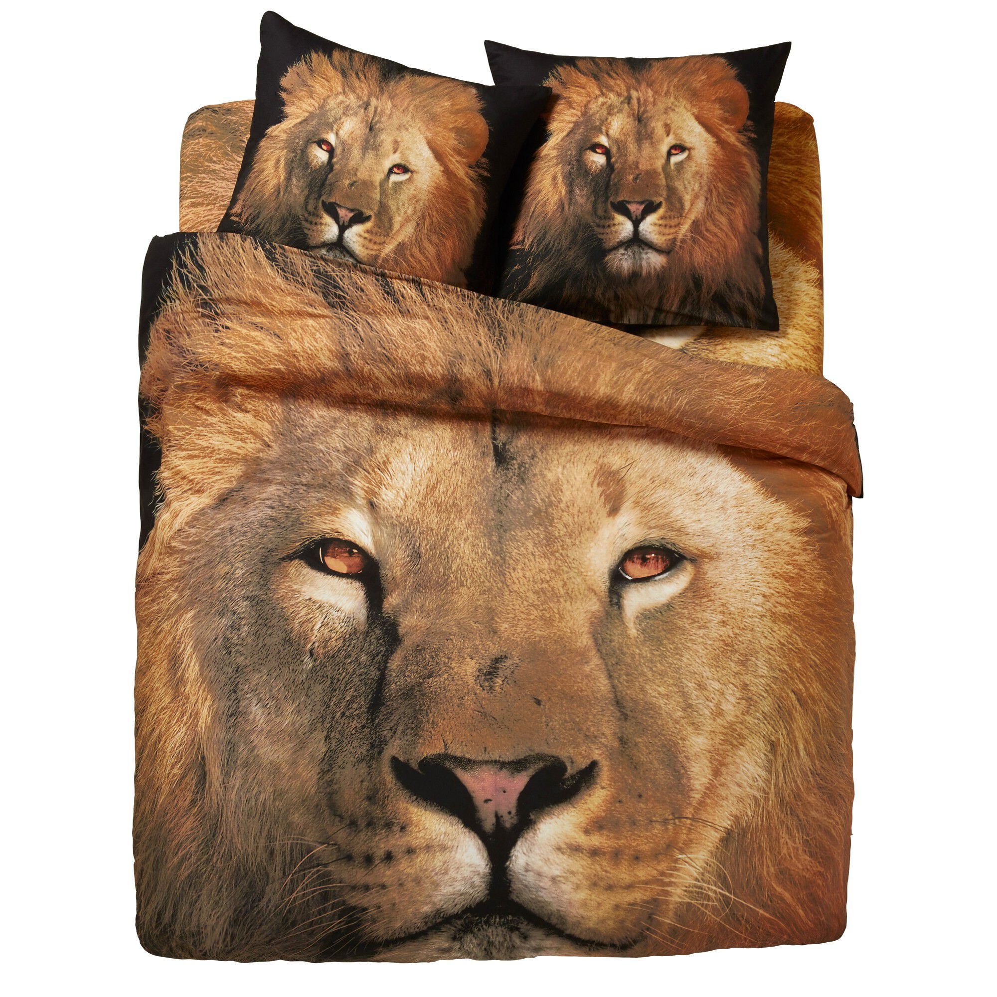 Linge de lit Leo en coton imprimé lion