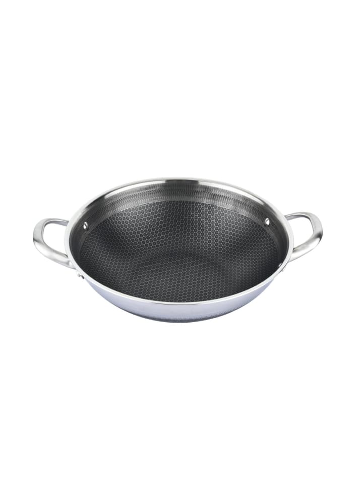 Cheffinger Wok Topf Wabenstruktur Ø36cm Induktion Anti Haft Kratzfest in Silber günstig kaufen 1