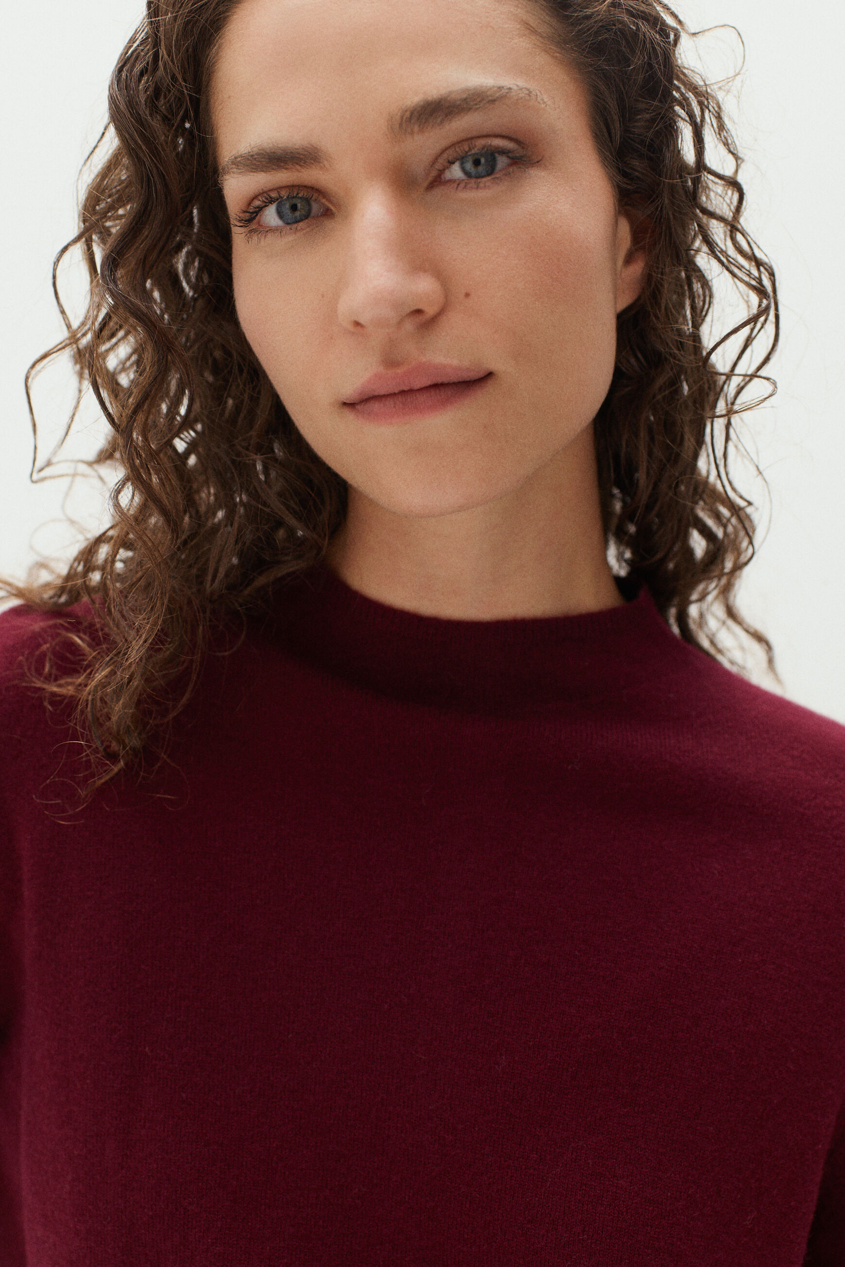pull vera 100% laine bordeaux femme