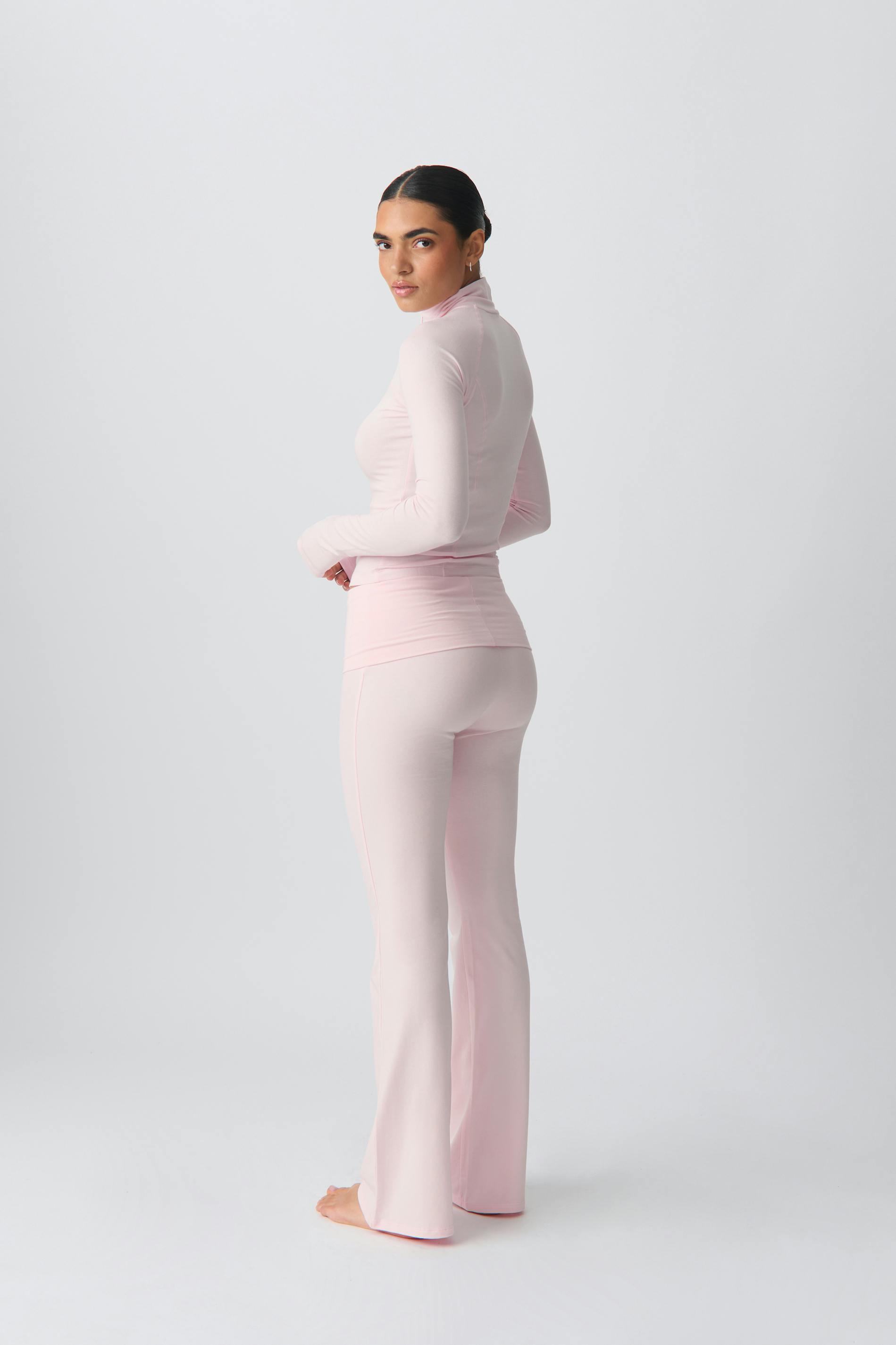 Soft touch folded trouser