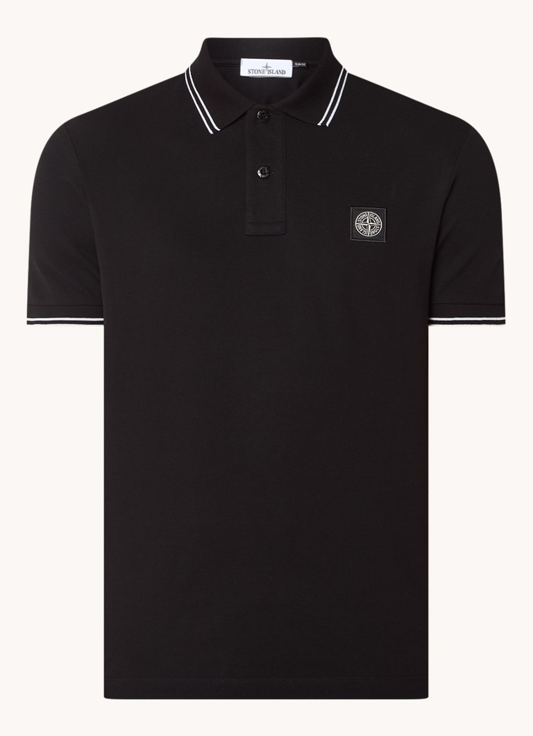 Πόλο μπλουζάκι Stone Island 2SC18 από βαμβακερό πικέ κανονικής εφαρμογής με επένδυση στα μανίκια