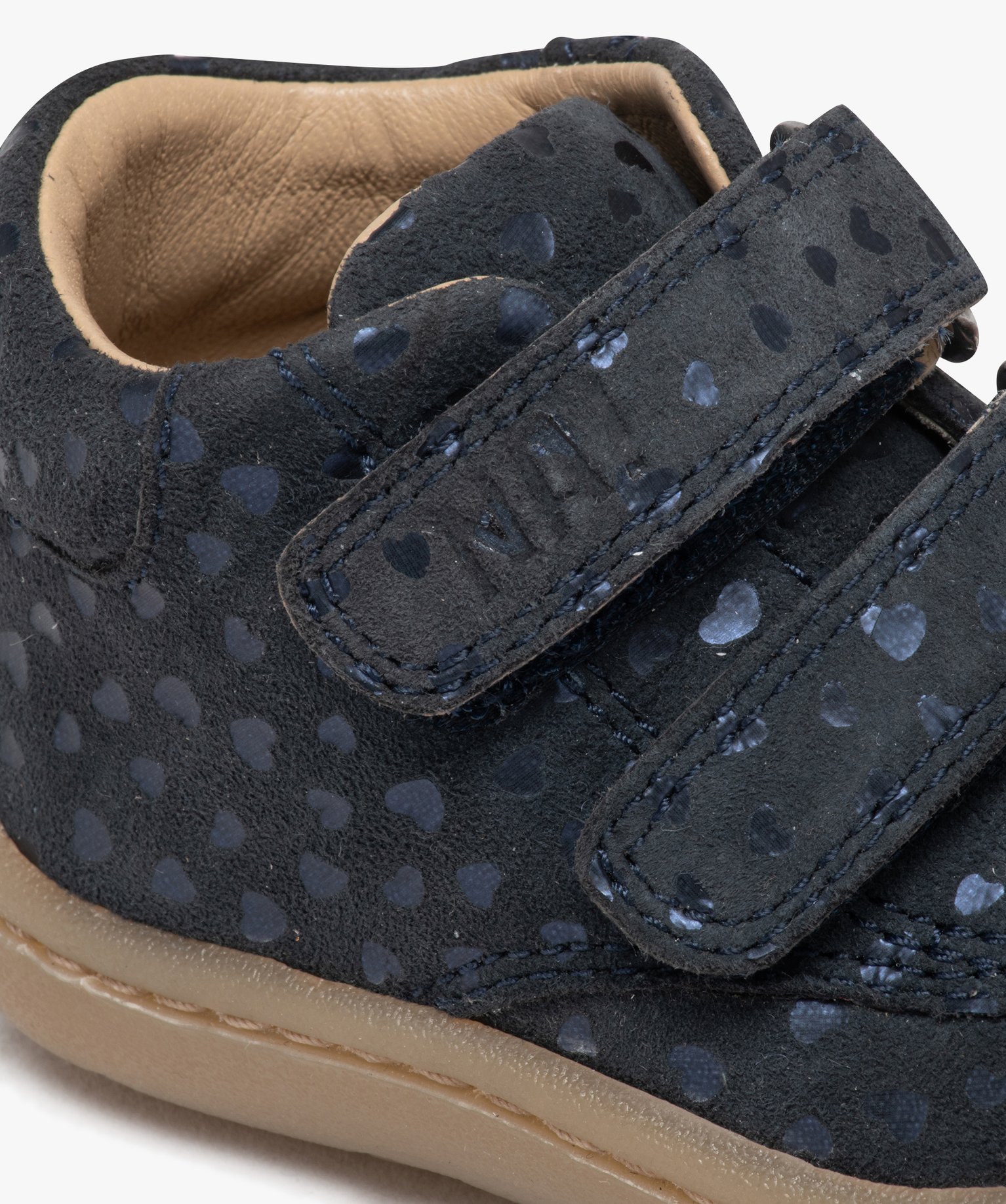Chaussures premiers pas bébé fille unies avec double scrat... marine | GEMO