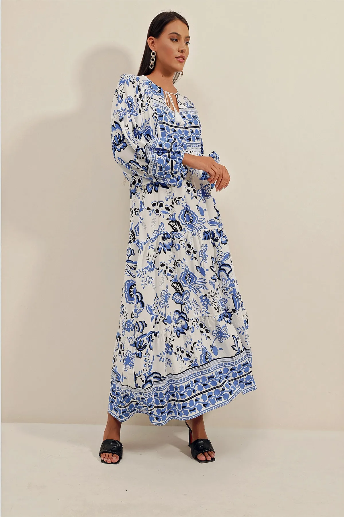 Bigdart  2420 Kleid mit Fledermausärmeln – Weiß