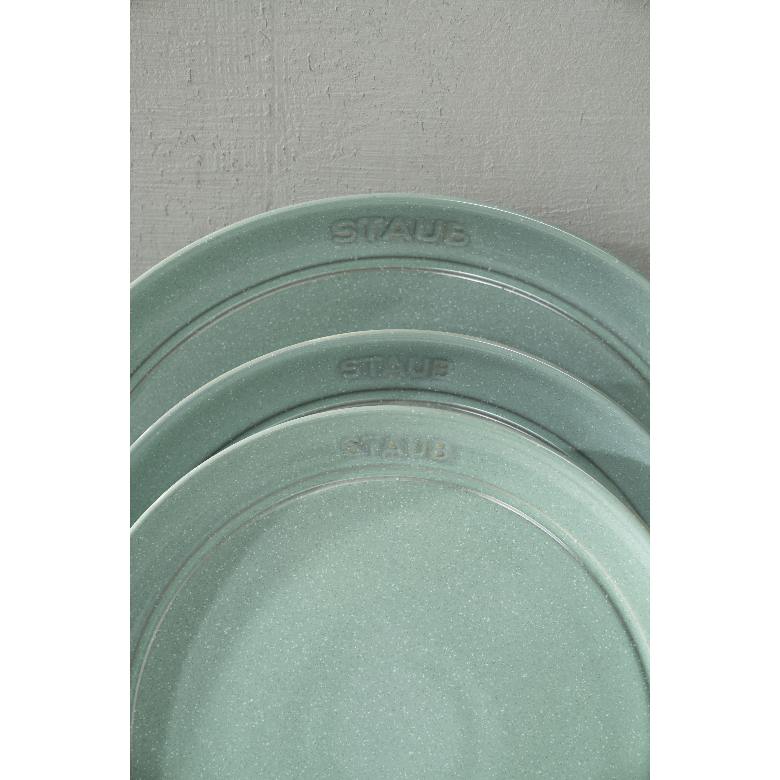Teller flach 15 cm, Keramik, Salbeigrün