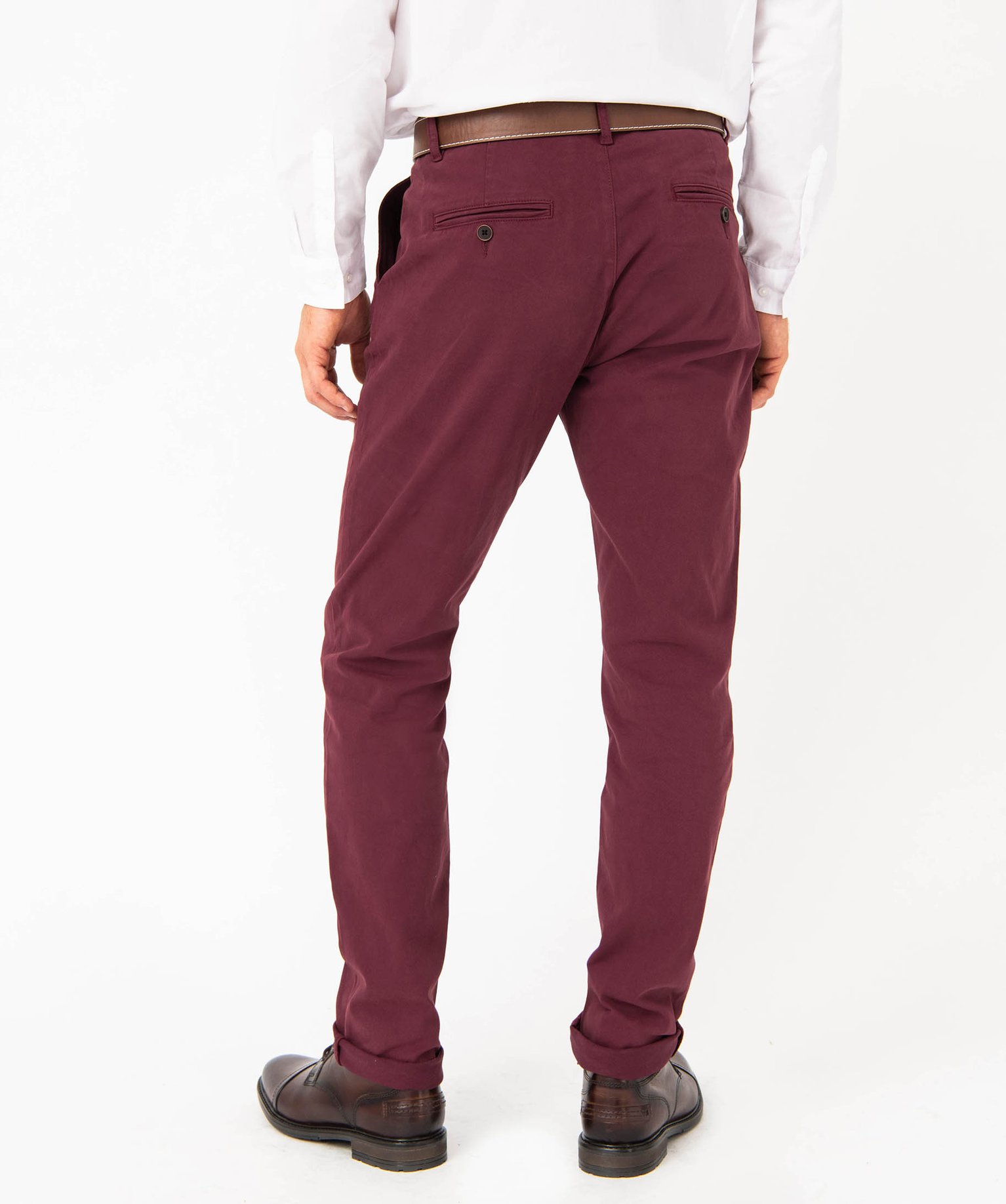 Pantalon chino en coton stretch homme violet | GEMO