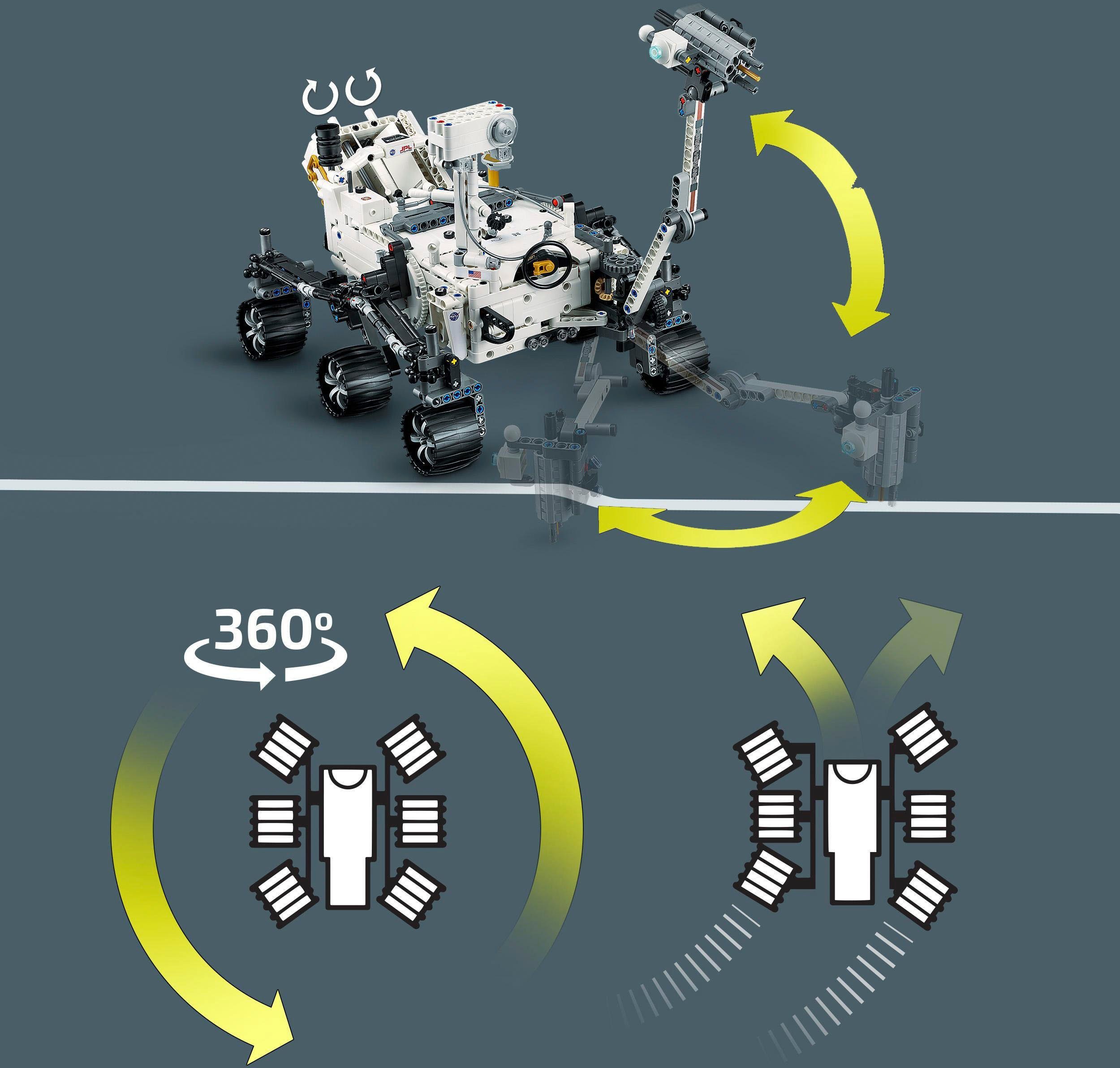 LEGO® Konstruktionsspielsteine NASA Mars Rover Perseverance (42158), LEGO® Technic, (1132 St), Made in Europe