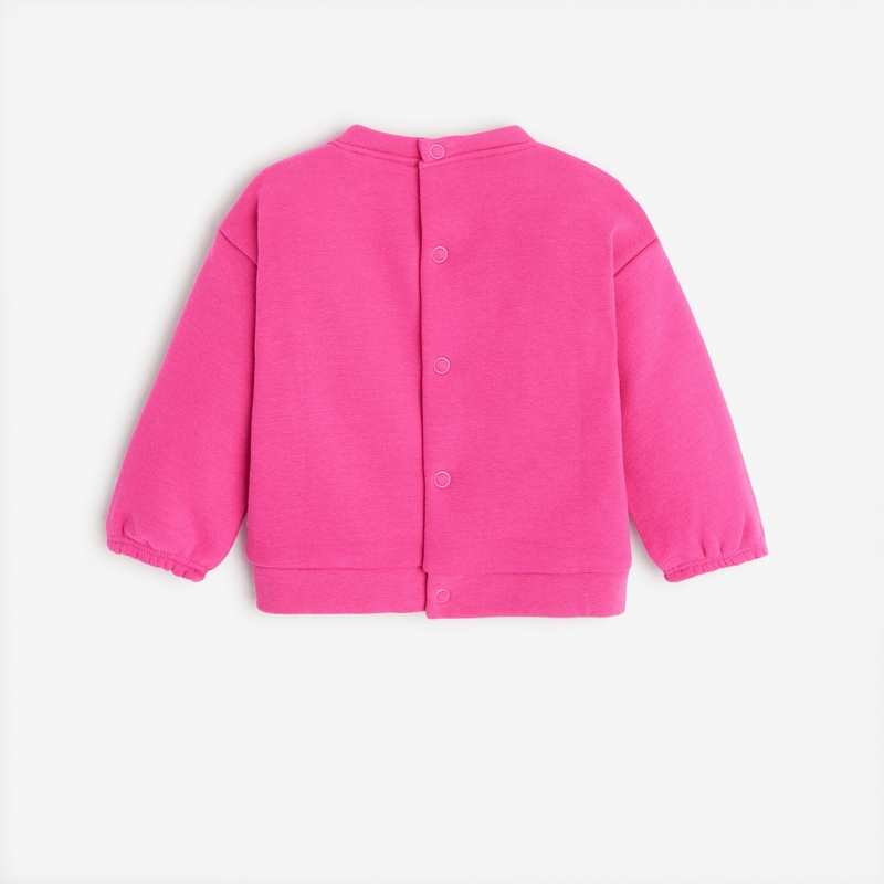 Sweat fille rose à motifs en coton recyclé Catimini