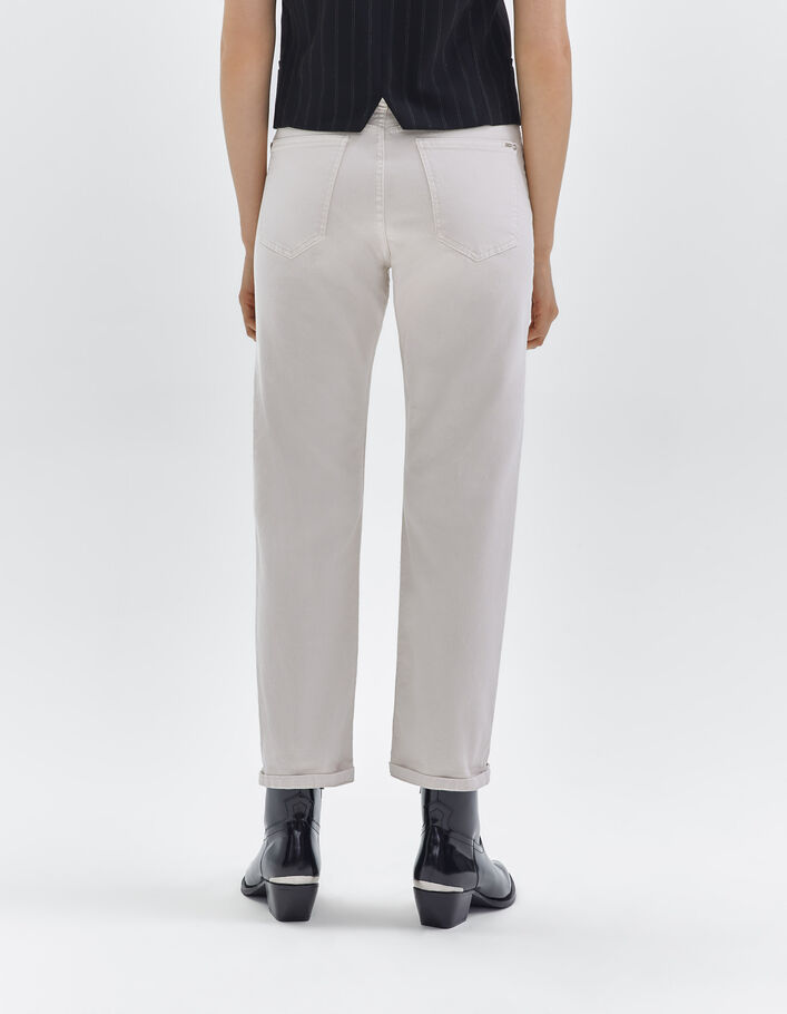 Jean slouchy beige cropped Femme