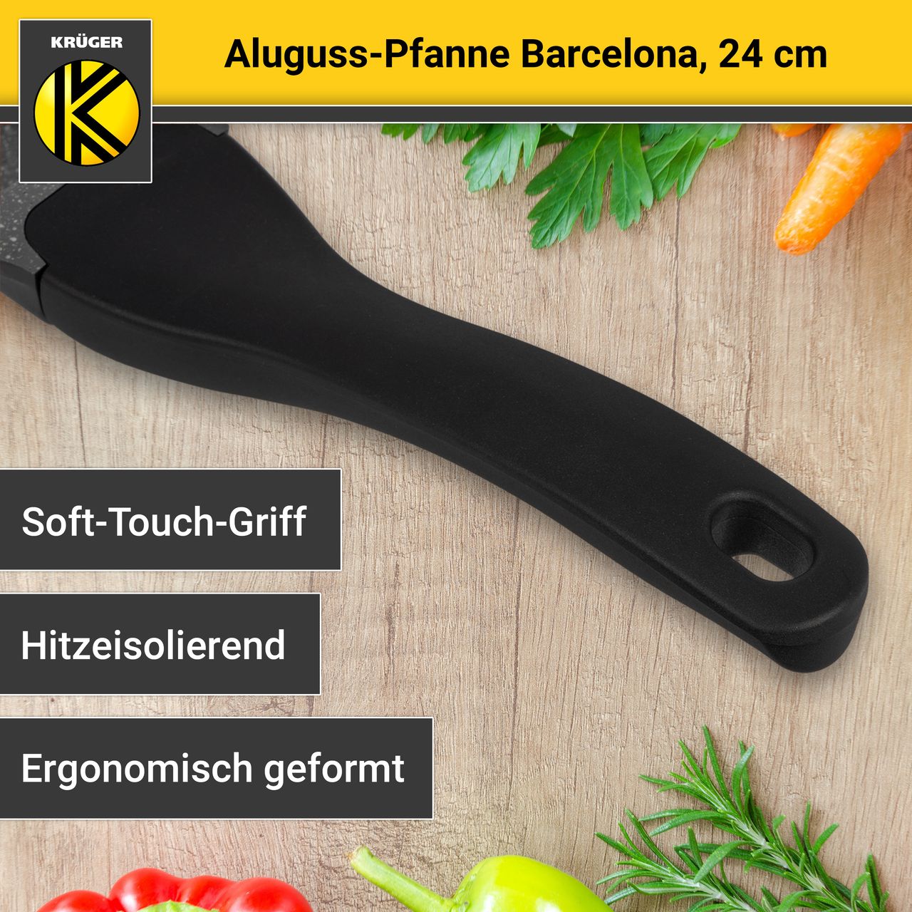 Karl Krüger Aluguss Pfanne BARCELONA, 24 cm