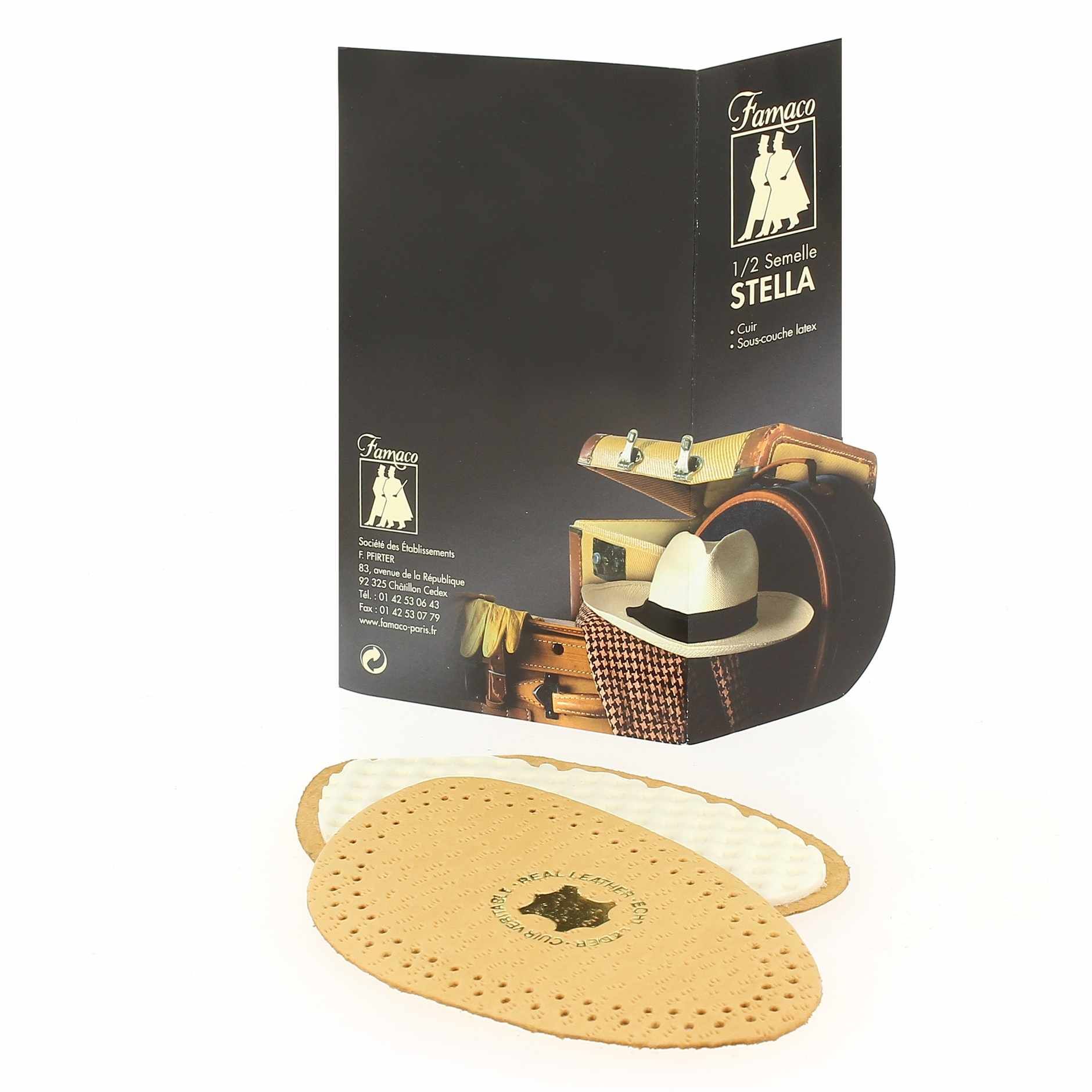 Famaco Demi-semelles en cuir et latex
