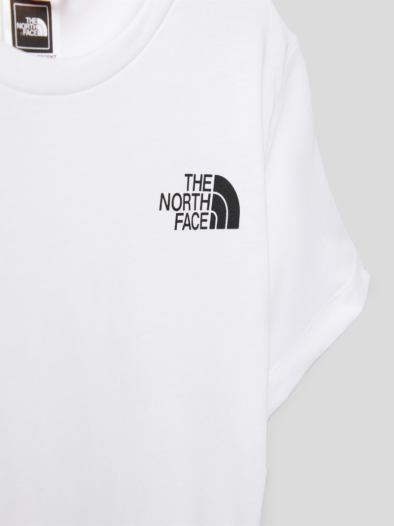 T-Shirt mit Label-Details in weiß