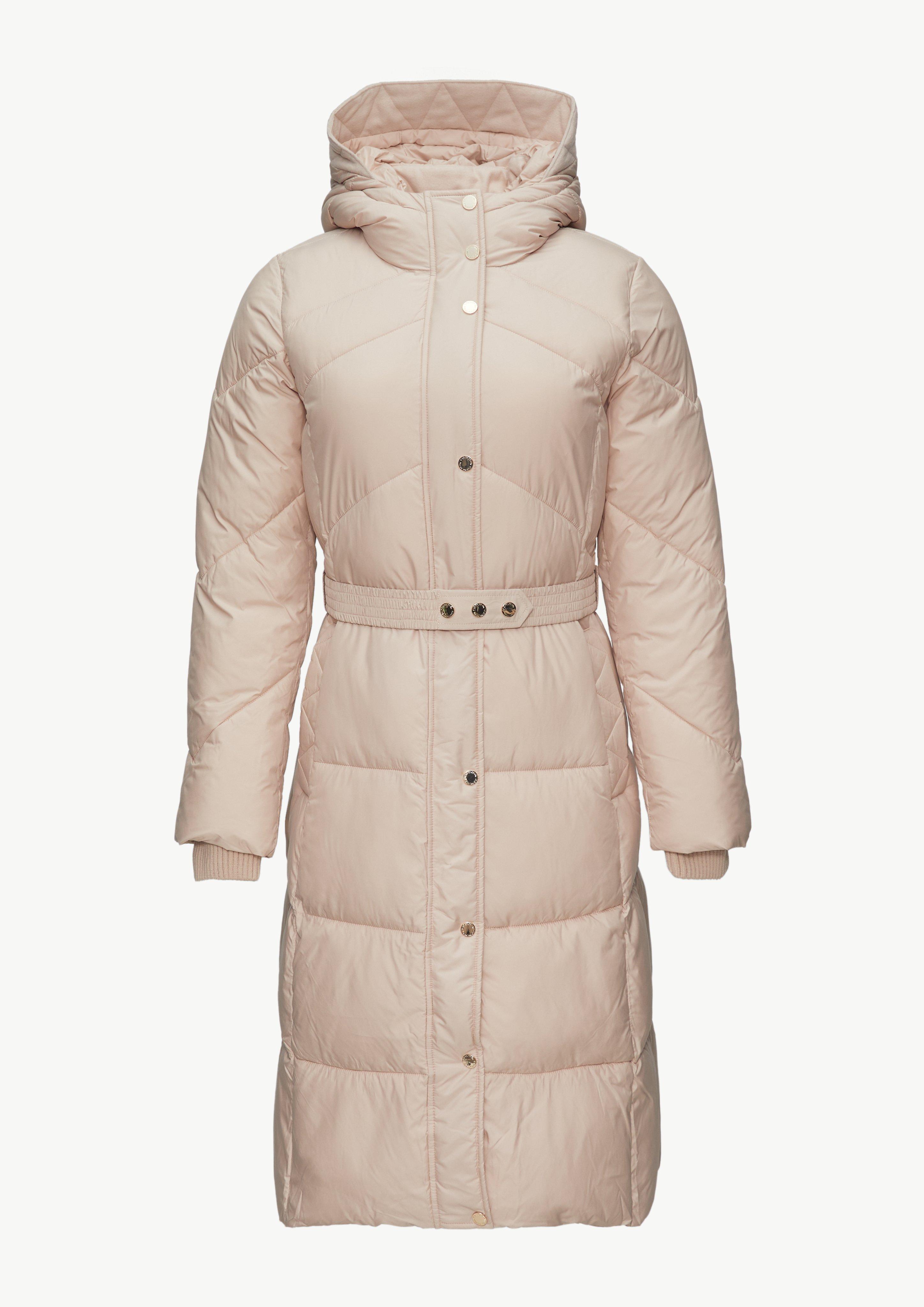 Steppmantel aus Nylon - beige