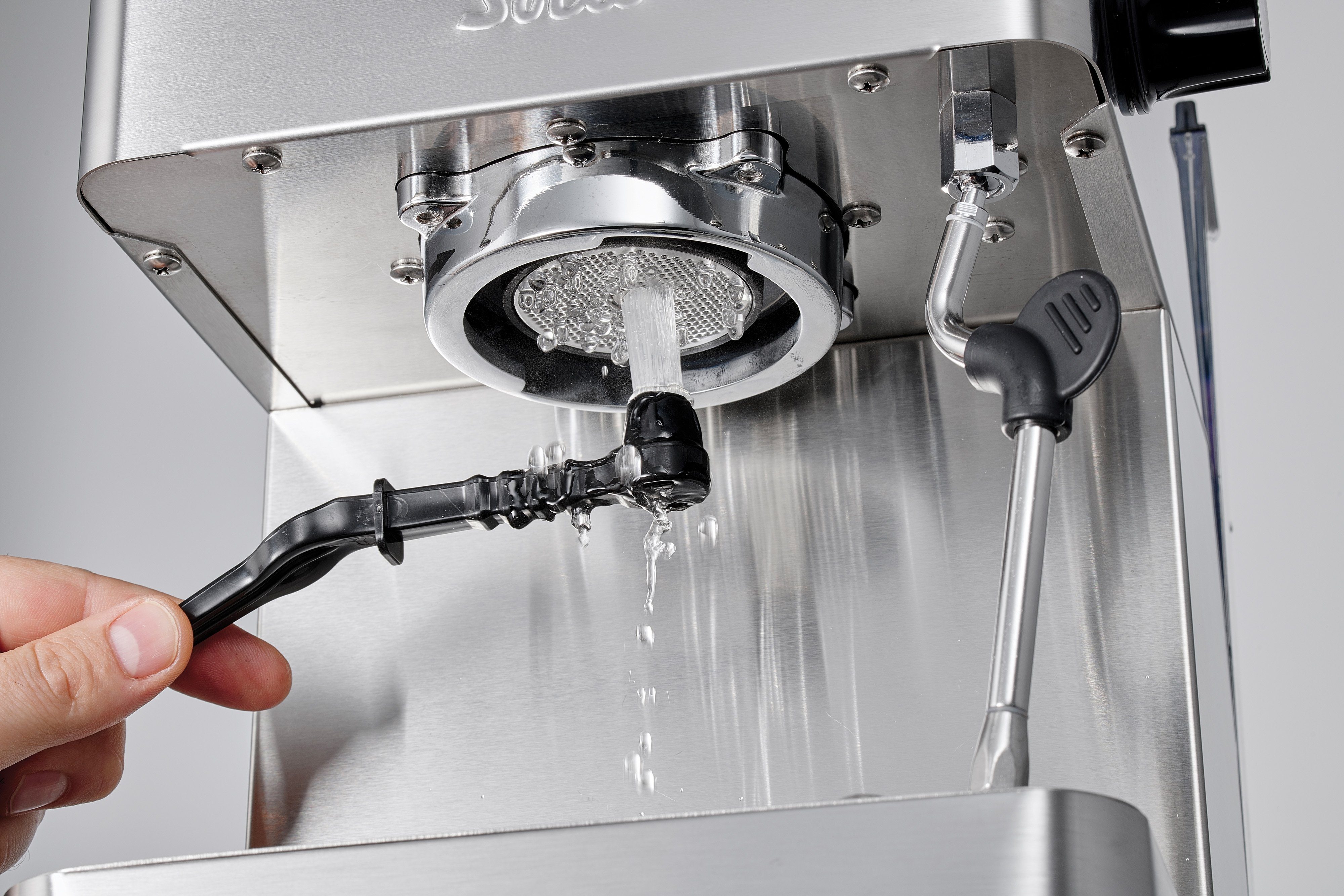 SOLIS OF SWITZERLAND Siebträgermaschine Barista Gran Gusto Typ 1014, Siebträger 58 mm, 15 Bar Druck, 360 ° Heißwasserstab, Programmierbar