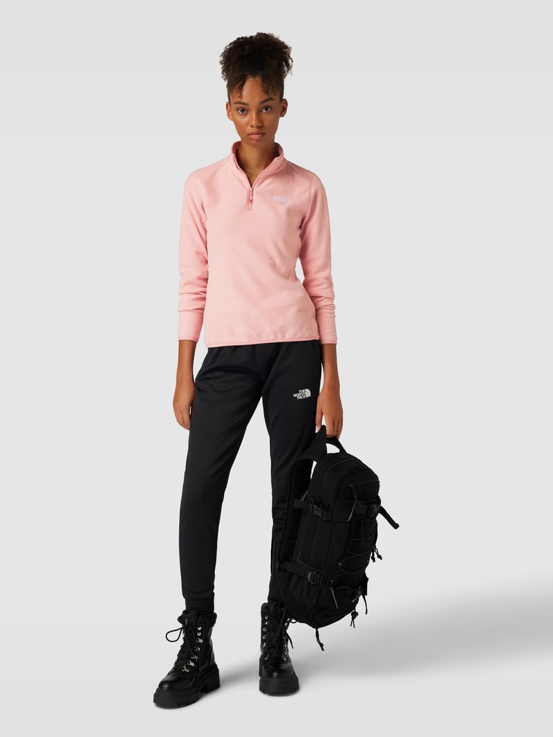 Sweatshirt mit Label-Stitching Modell 'DUSTY' in rosa