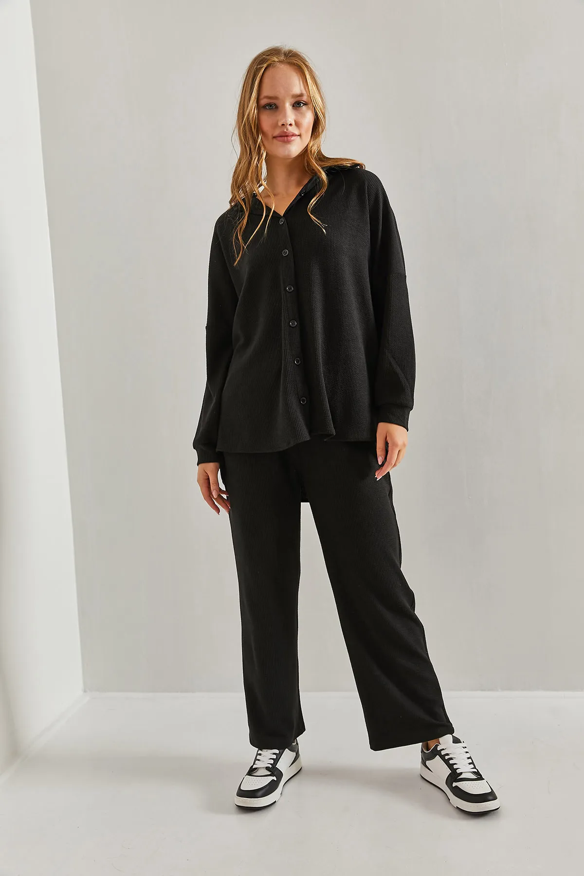 Bianco Lucci  Damen-Ottomane-Unterteil-Oberteil-Set aus Stoff