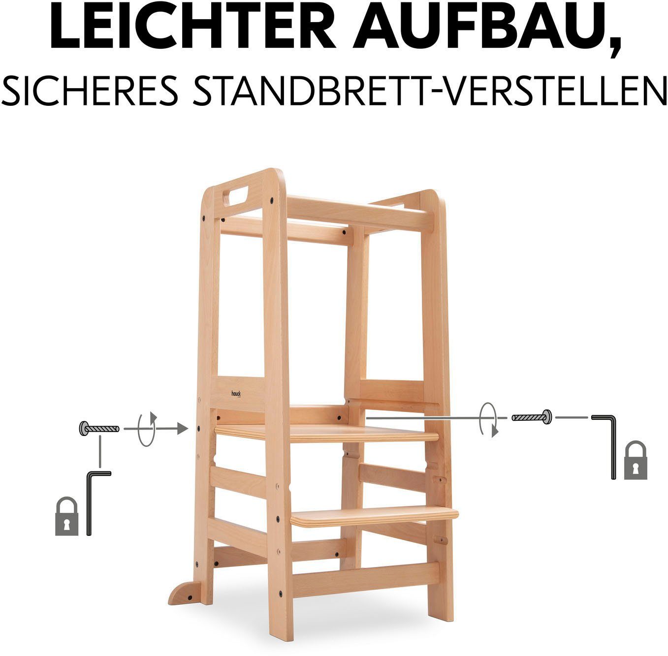 Hauck Stehhilfe Lernturm Learn N Explore, Natural, FSC® - schützt Wald - weltweit
