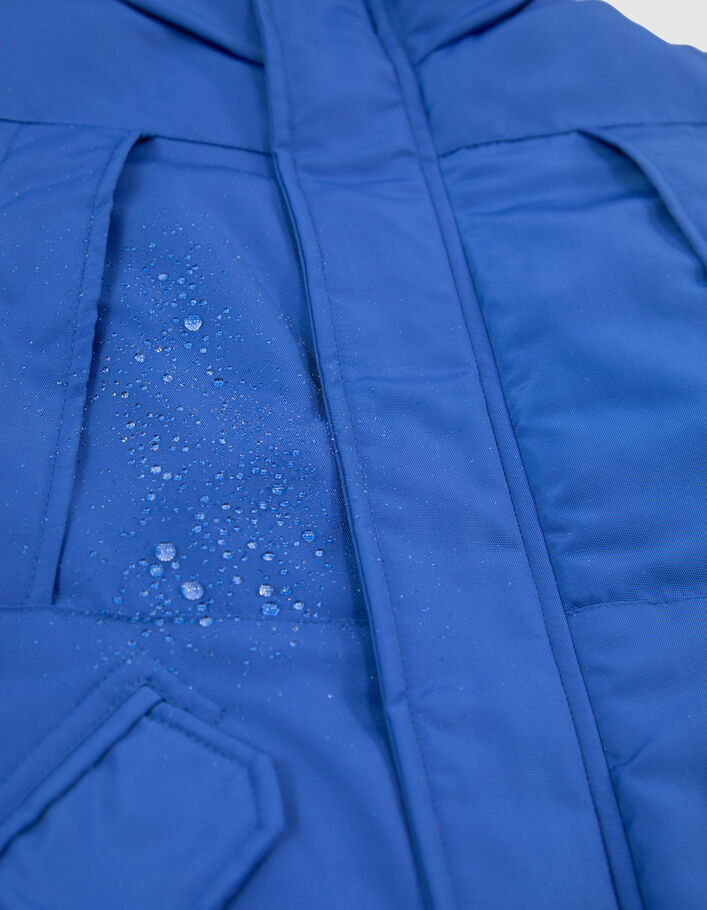 Parka bleu électrique détails matelassés garçon