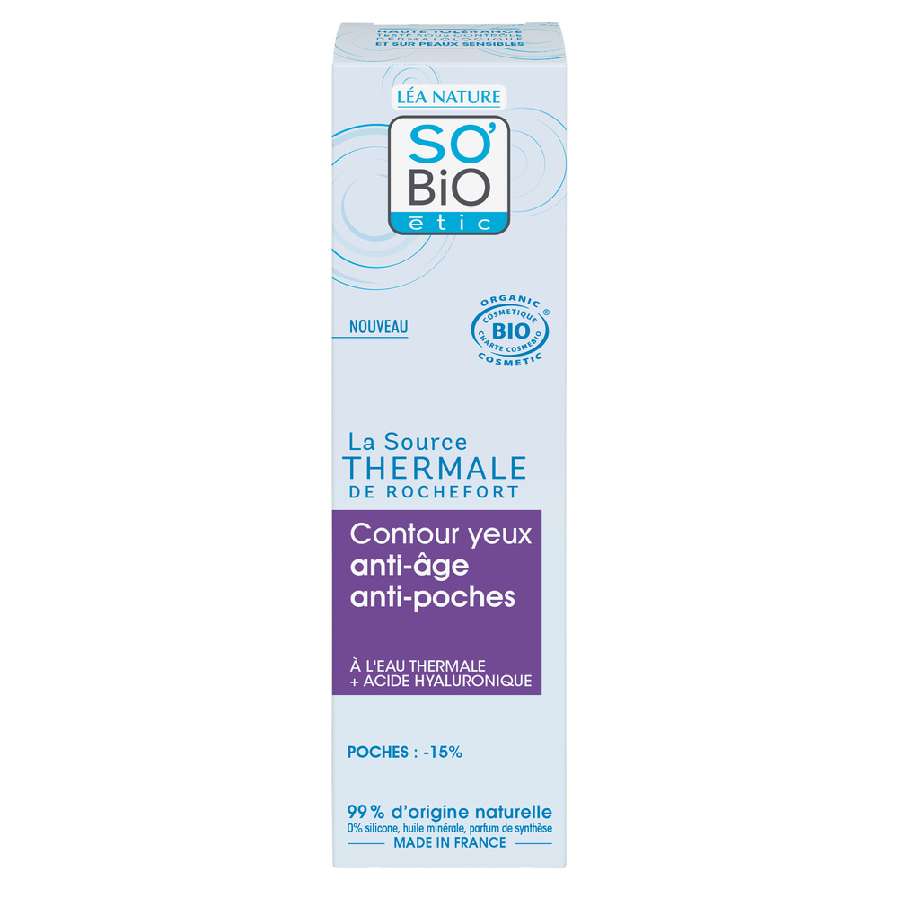 LÉA NATURE SO BiO étic Contour yeux anti-âge anti-poches, haute tolérance - Eau thermale de Rochefort Soin Yeux