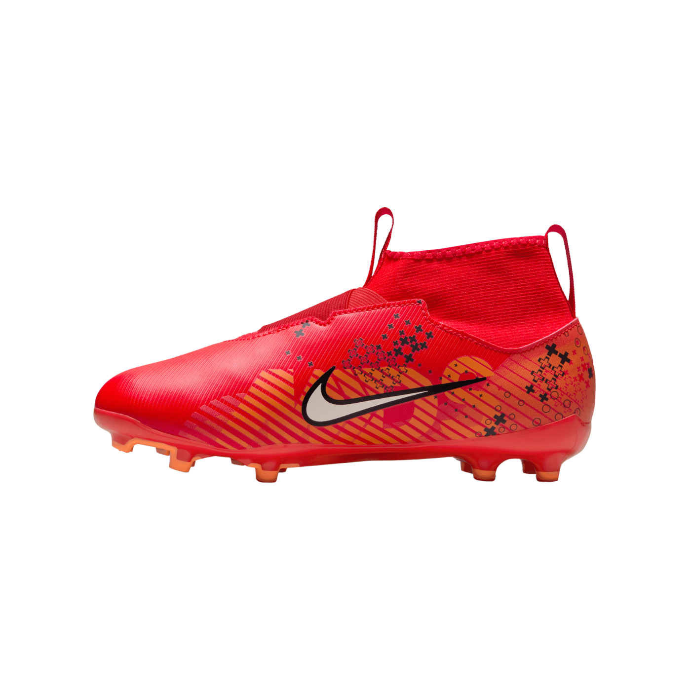 Nike Air Zoom Mercurial Superfly IX Academy FG Kids Rot Weiss Orange F600