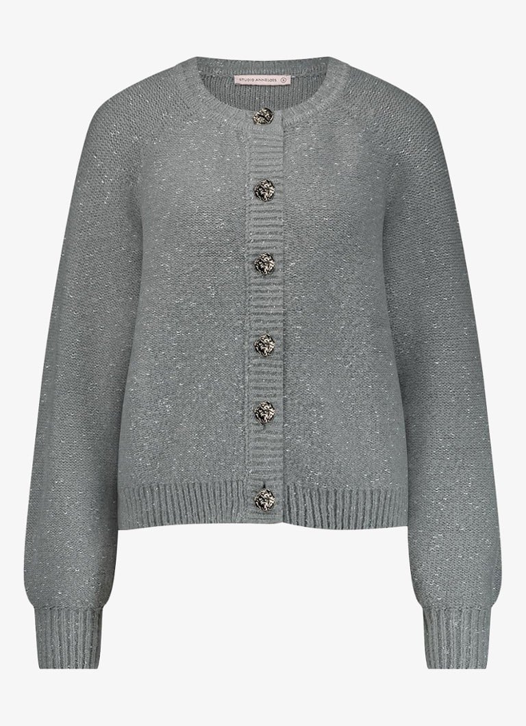 Gilet Kaya in maglia fine di Studio Anneloes con lurex