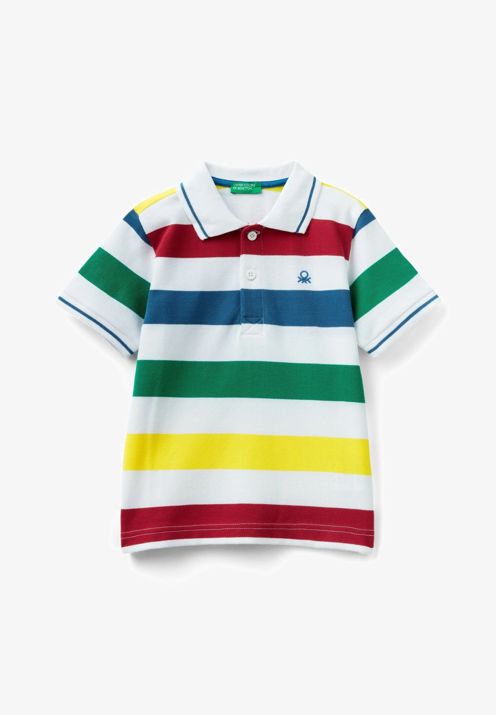 Polo United Colors of Benetton de manga corta con rayas