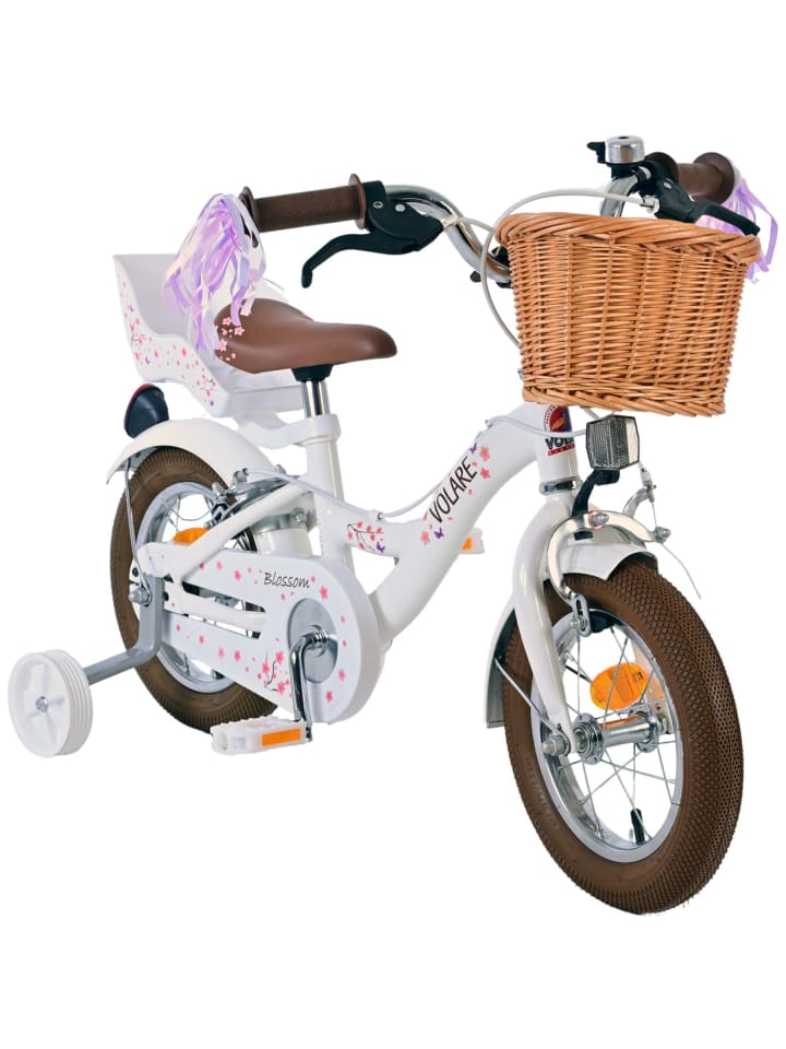 Volare Kinderfahrrad Blossom für Mädchen 12 Zoll Kinderrad in Weiß 3 Jahre günstig kaufen onesize