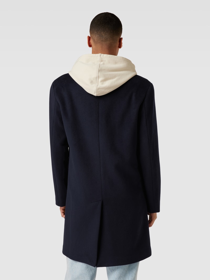 Mantel mit seitlichen Eingrifftaschen Modell 'dalan' in marineblau