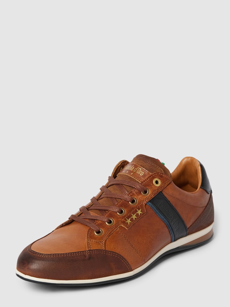 Sneaker aus Leder Modell 'ROMA UOMO' in cognac