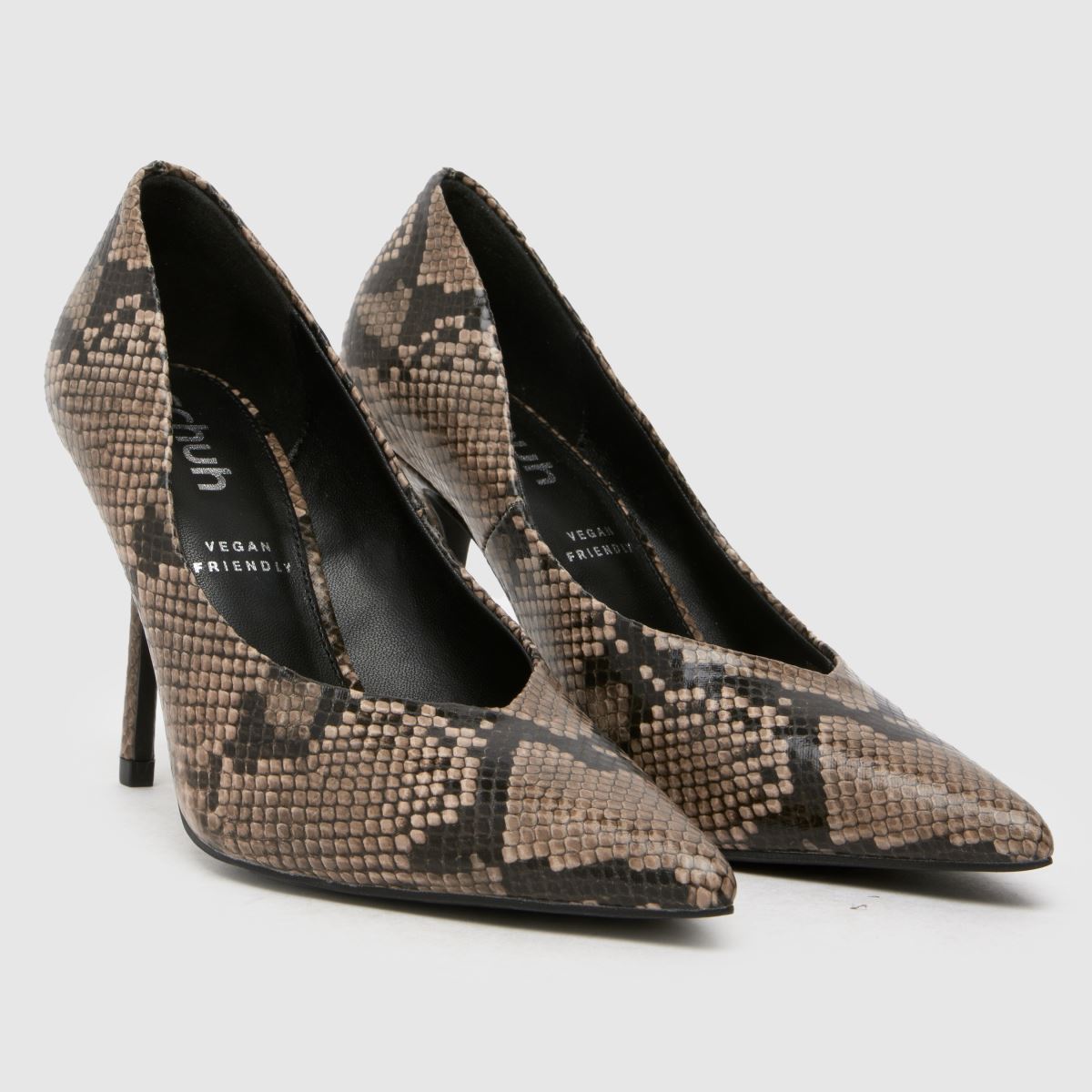 Schuh Sylvia Point Court – Beige och bruna högklackade skor