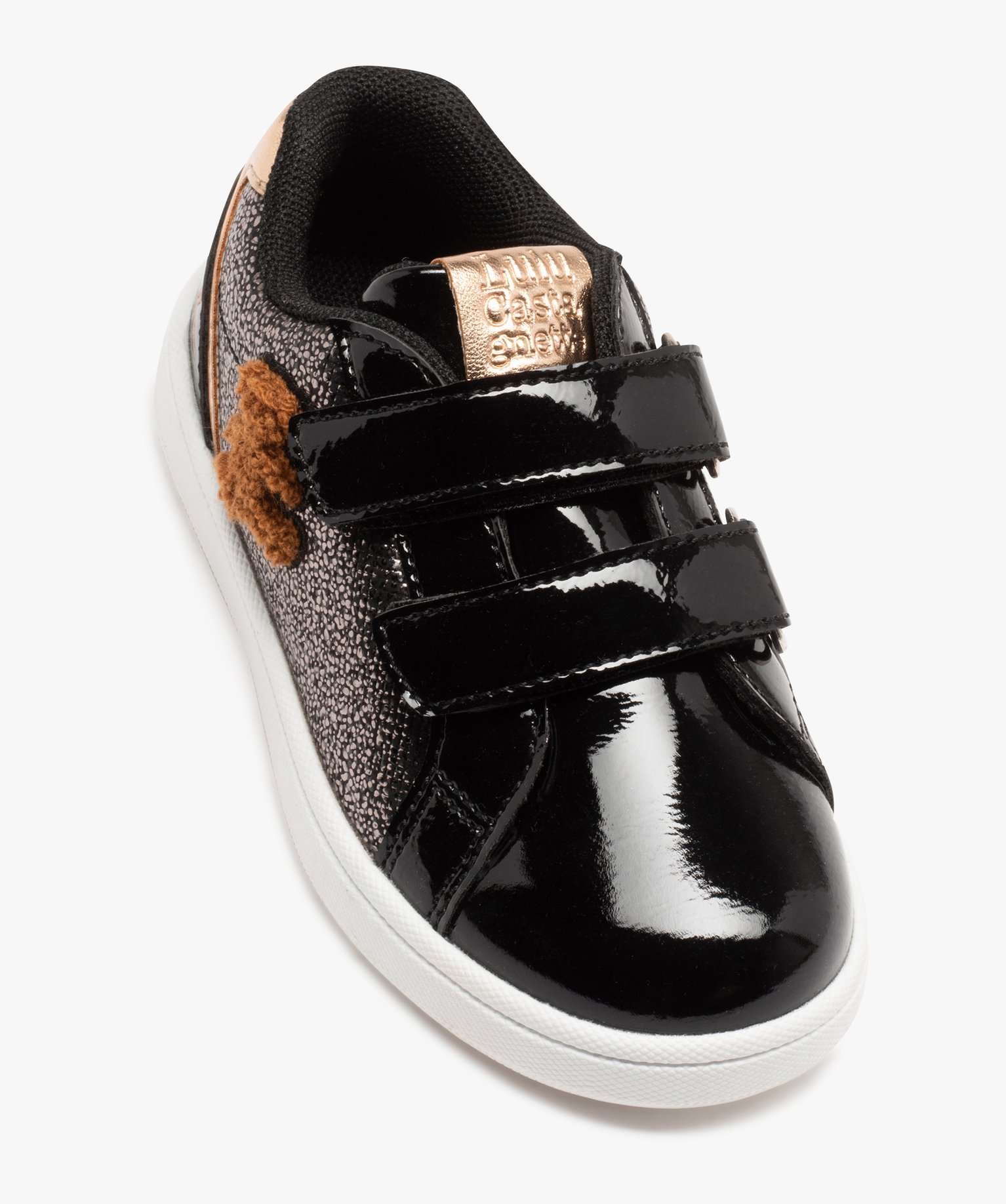 Baskets fille vernies à scratch - LuluCastagnette noir | GEMO