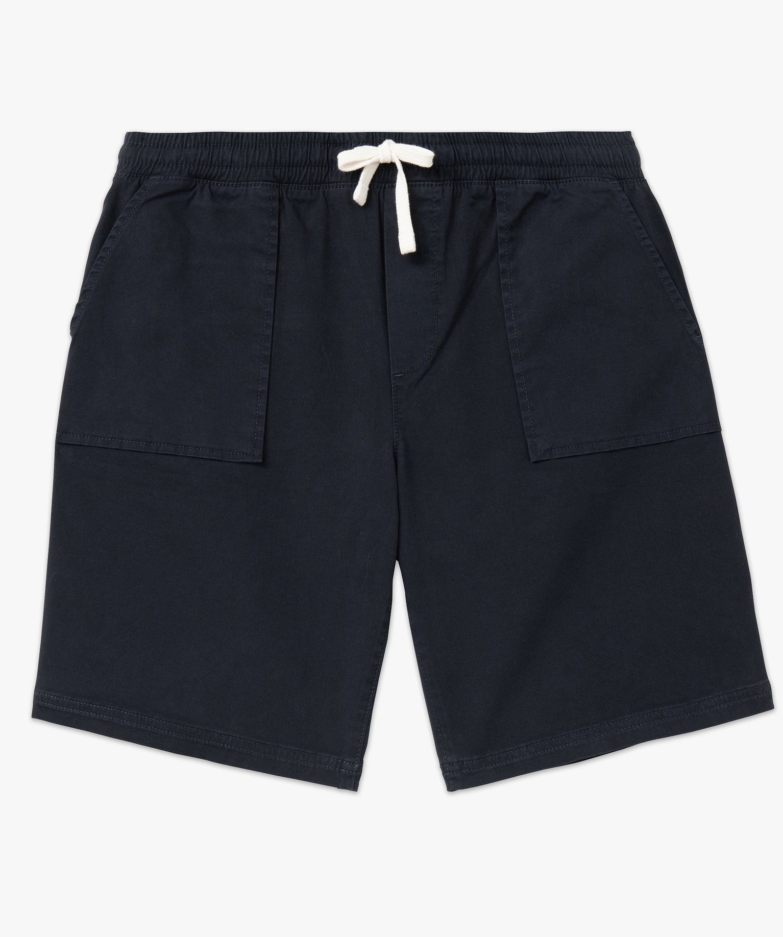 Bermuda en toile uni avec ceinture ajustable homme bleu fonce | GEMO