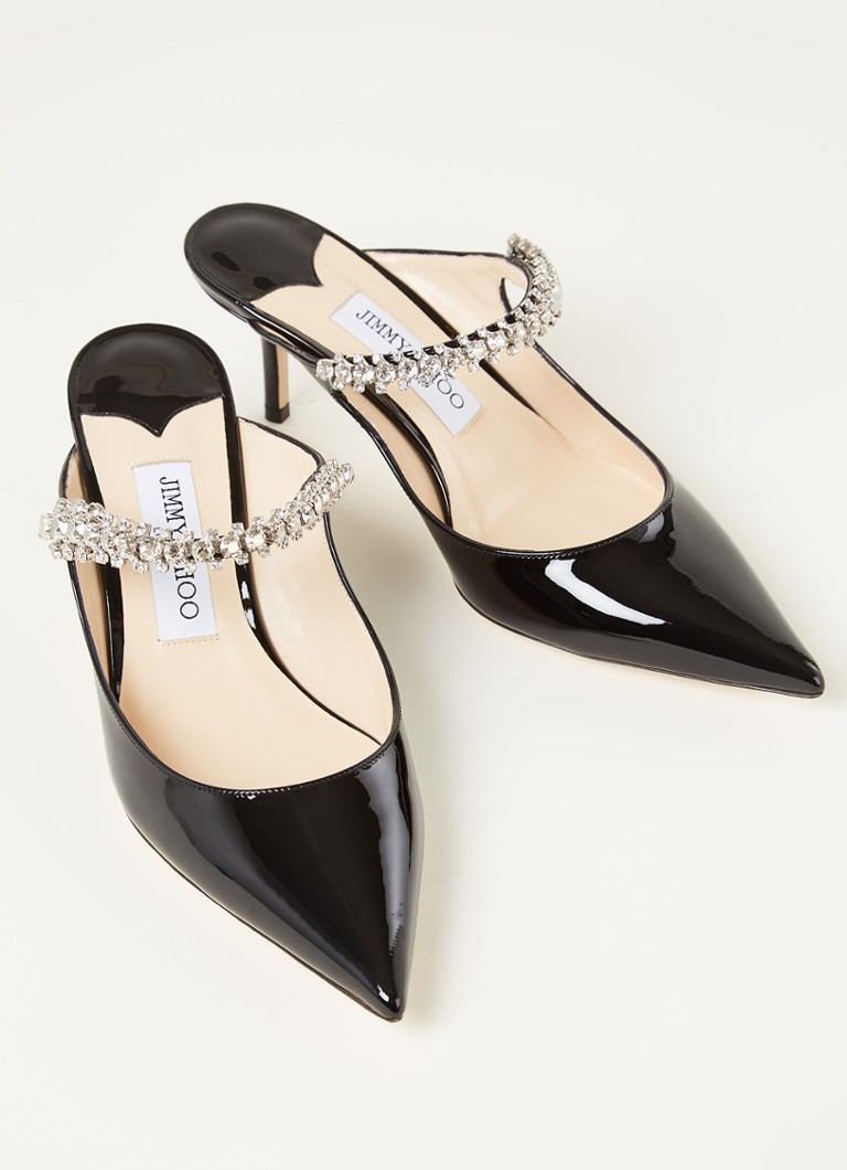 Jimmy Choo Bing calfskin mule with patent finish