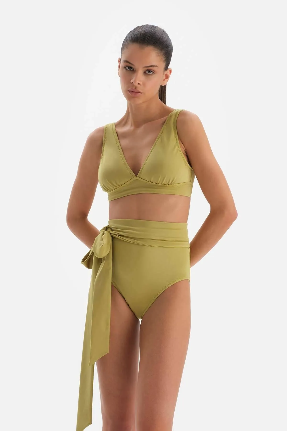 Dagi  Pistaziengrünes Unterteil mit hoher Taille